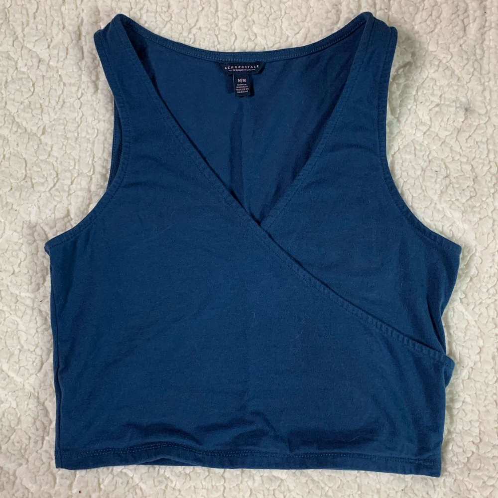 Teal crop top size medium